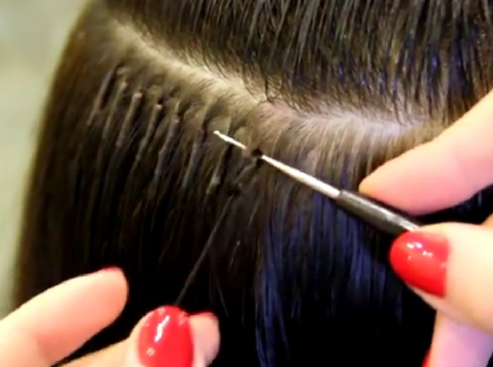 3-й этап наращивания волос Bellargo