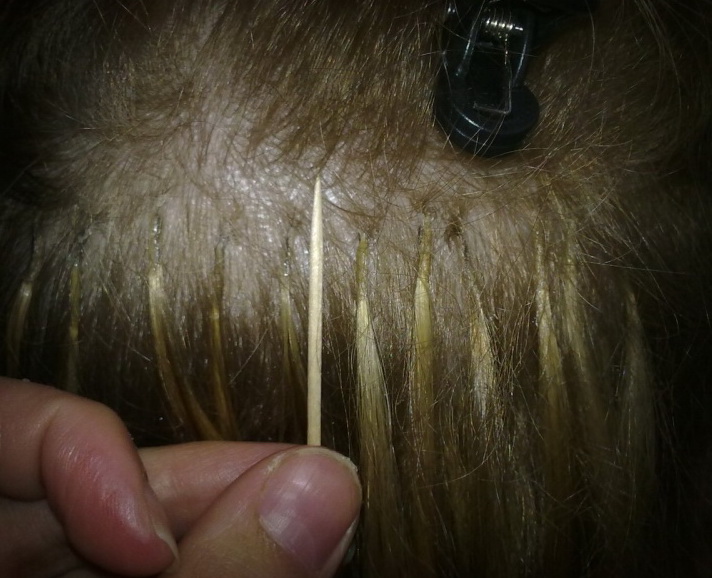 Сравнение величины капсулы при наращивании волос Dream Hairs 