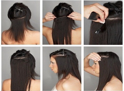 Технология наращивания волос на клипсах