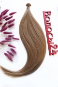 Волосы на капсулах 70 см №77 — темно-русый коричневый