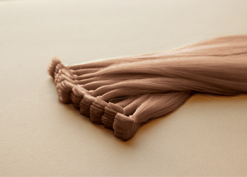 Мини-ленты (микроленты) для наращивания волос 45 см №16B — светло-русый пепельный