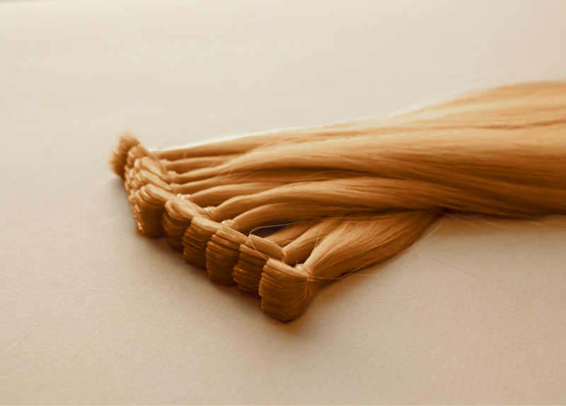 Мини-ленты (микроленты) для наращивания волос 50 см №18 — светло-русый золотистый