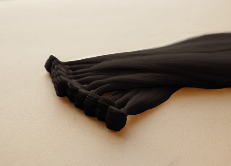 Мини-ленты (микроленты) для наращивания волос 55 см №1B — черно-коричневый