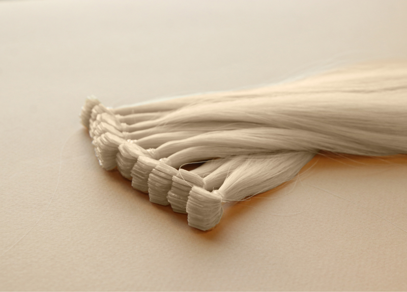 Мини-ленты (микроленты) для наращивания волос 55 см №201 — светлый пепельный блонд