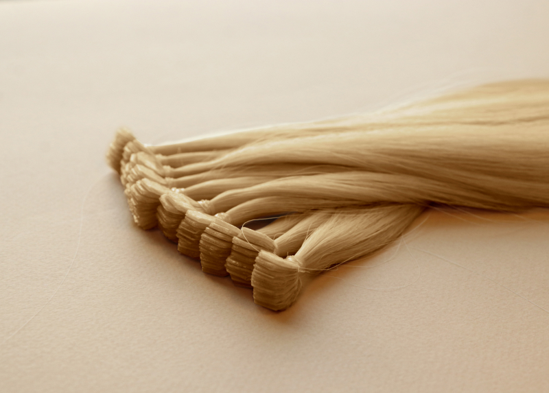 Мини-ленты (микроленты) для наращивания волос 40 см №22B — натуральный холодный блонд
