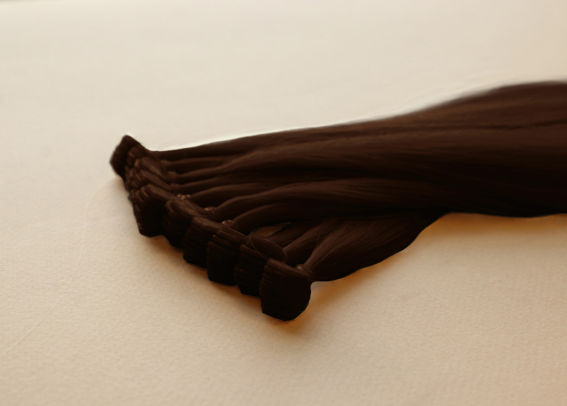 Мини-ленты (микроленты) для наращивания волос 55 см №3 — каштановый