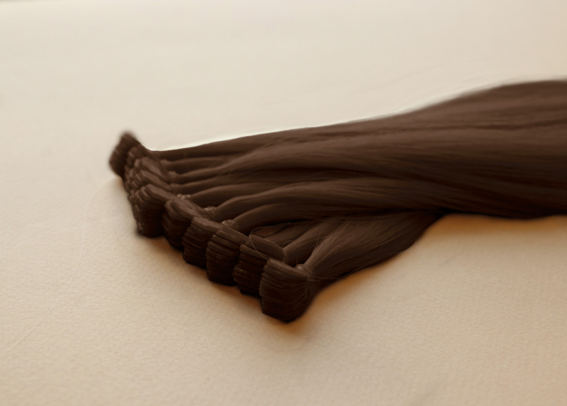 Мини-ленты (микроленты) для наращивания волос 55 см №4B — светло-каштановый холодный