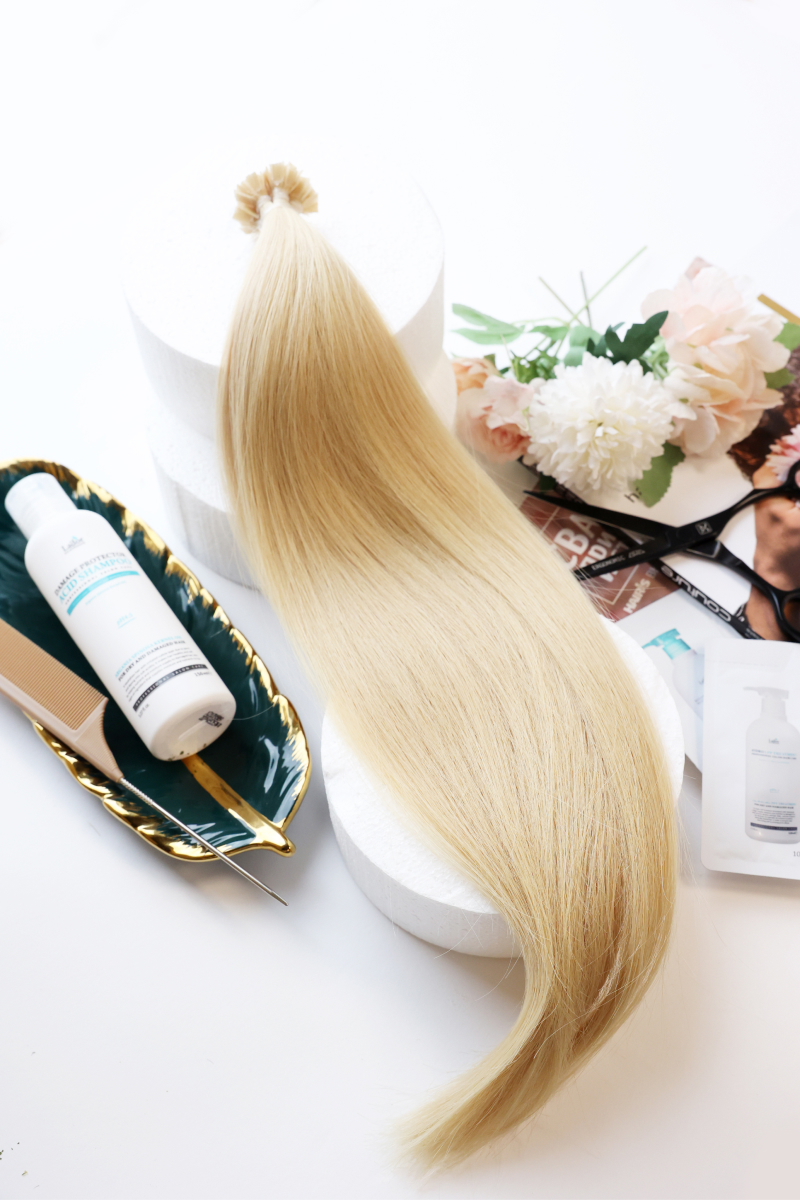 Волосы на капсулах 45 см №20 — золотистый блонд