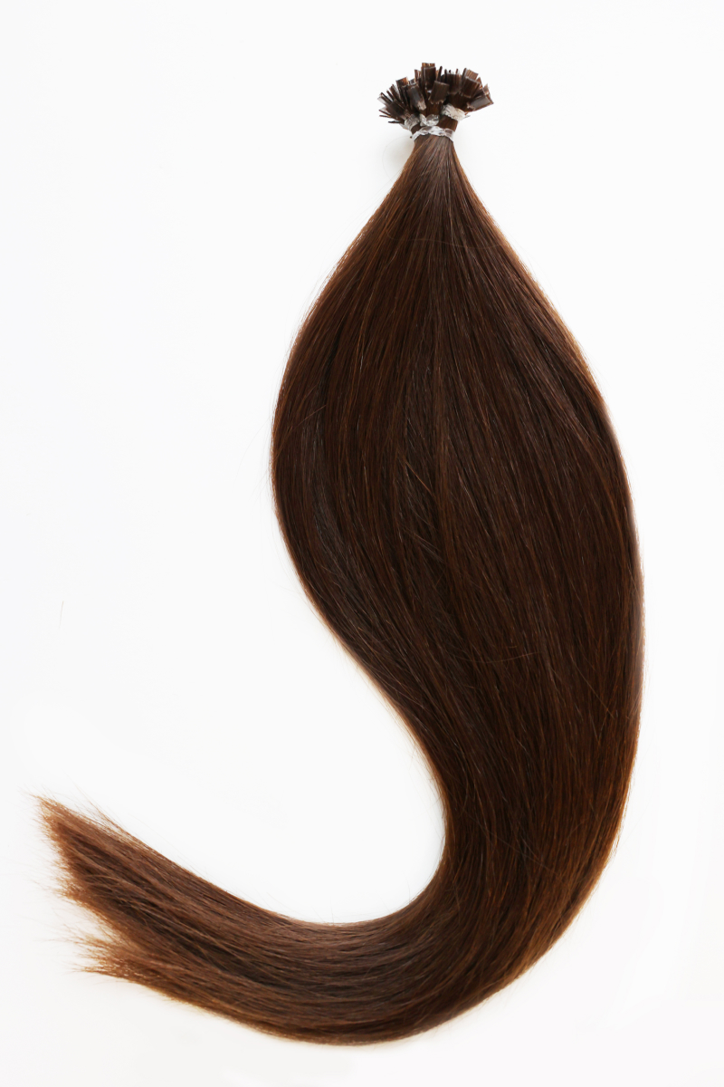 Волосы на капсулах 40 см №3 — каштановый