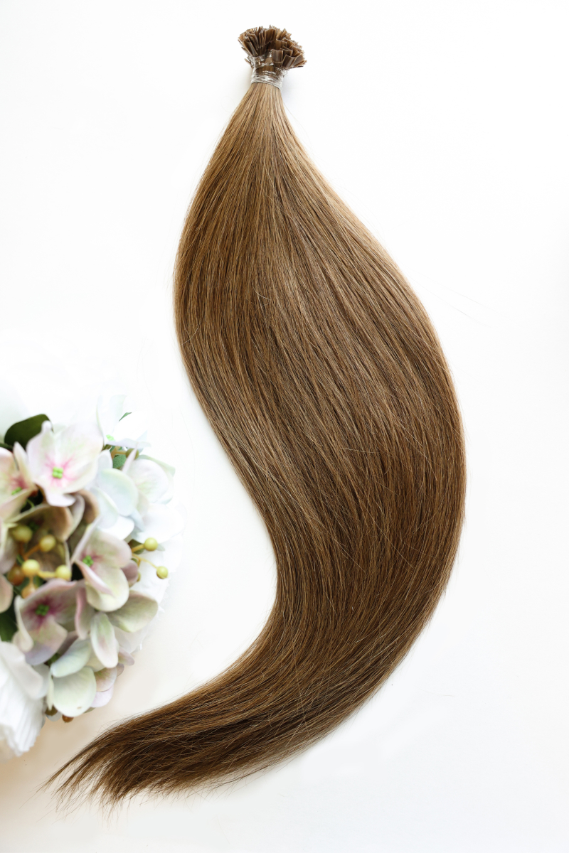 Волосы на капсулах 50 см №5B — пепельно-каштановый