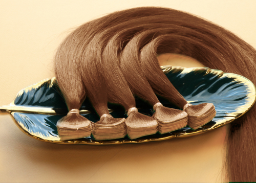Волосы на лентах 3 см 40 см №12 — золотисто-русый