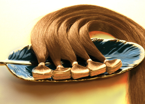 Волосы на лентах 3 см 60 см №18 — светло-русый золотистый