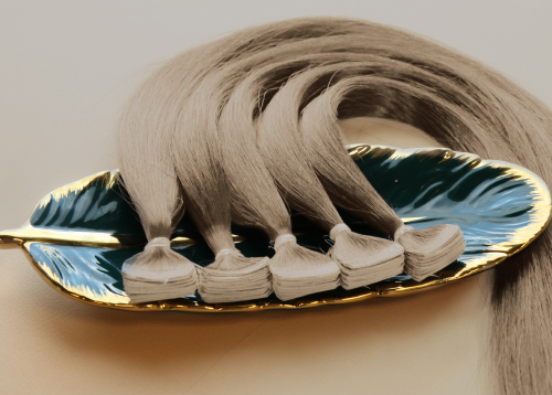 Волосы на лентах 3 см 50 см №810 — платиновый средне-русый