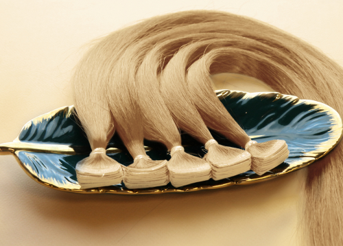 Волосы на лентах 3 см 55 см №83 — бежево-золотистый блондин
