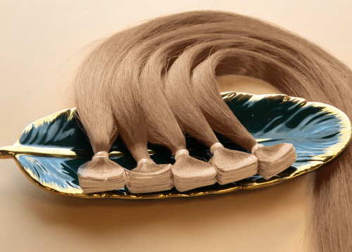 Волосы на лентах 3 см 50 см №87 — натуральный темный блондин