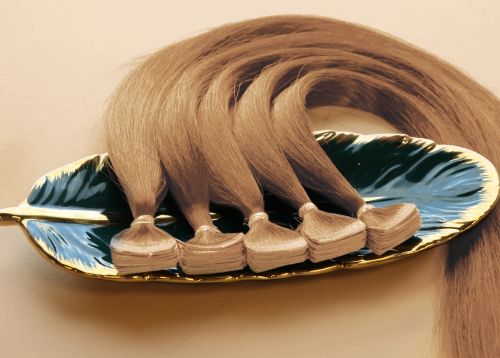 Волосы на лентах 3 см 40 см №97 — средне-русый пепельно-коричневый